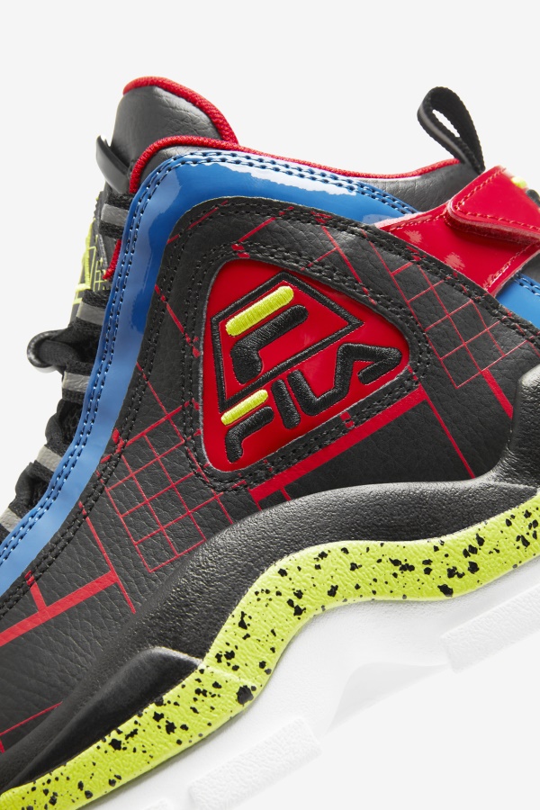 Fila Little Kids\' Grant Hill 2 שחור/כחול/אדום