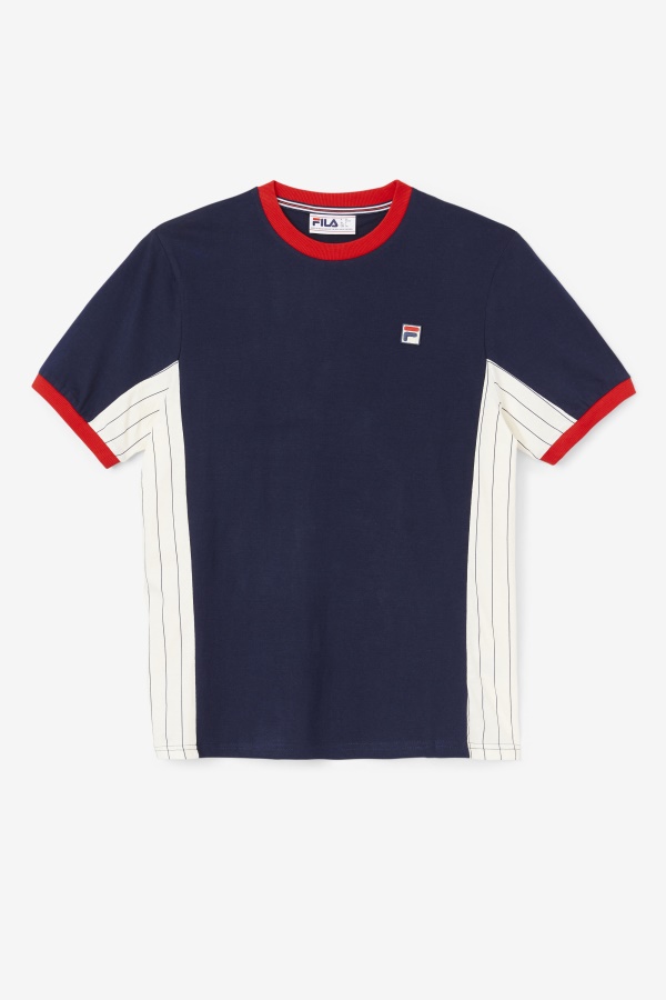 Warner Tee Peacoat/fila לבן/אדום