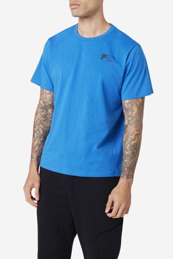 מסלול טי Fila כחול/לבן