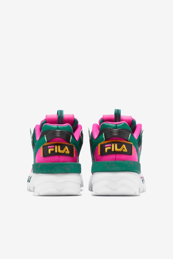 Fila Big Kids\' Disruptor 2 Exp Pink Glo/ירוק/זהב
