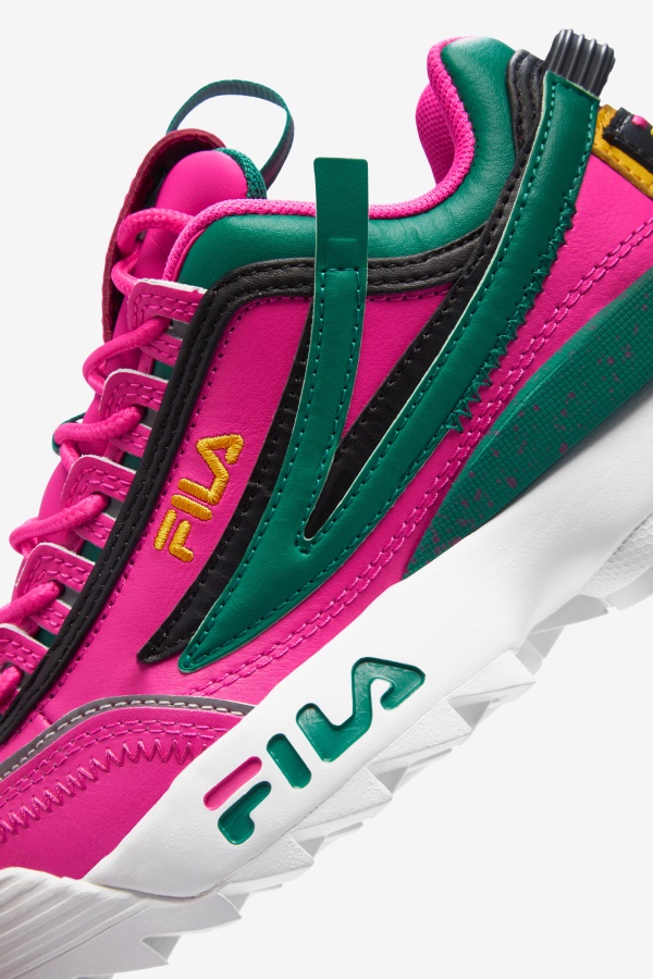 Fila Big Kids\' Disruptor 2 Exp Pink Glo/ירוק/זהב