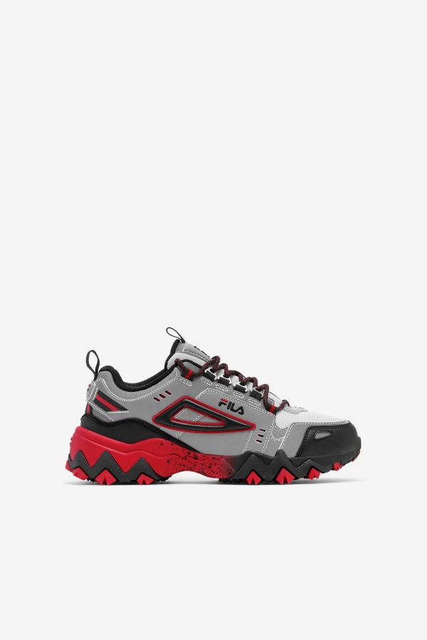 Fila Big Kids Oakmont Tr מטאלי כסף/שחור/אדום