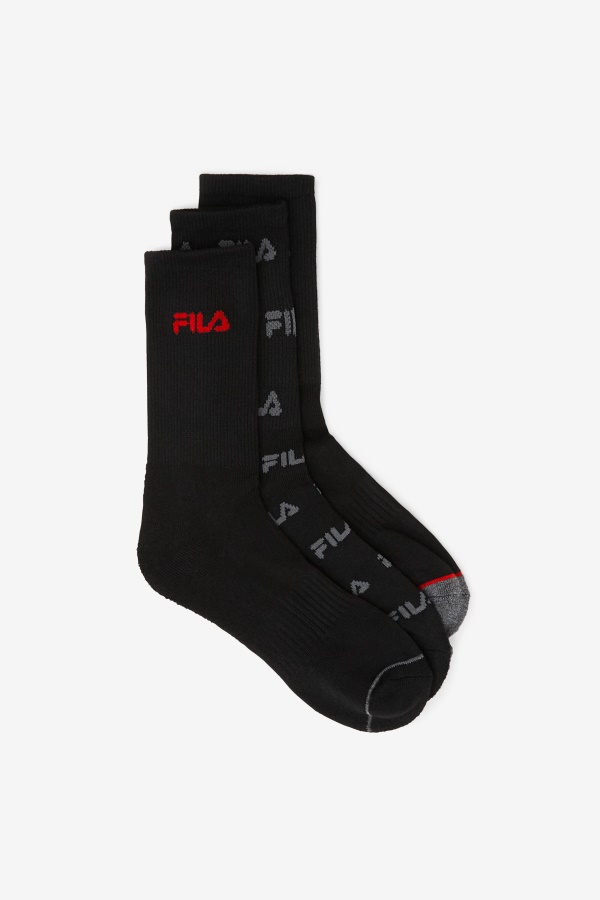 גרב צוות ילדים Fila 6 חבילות שחור
