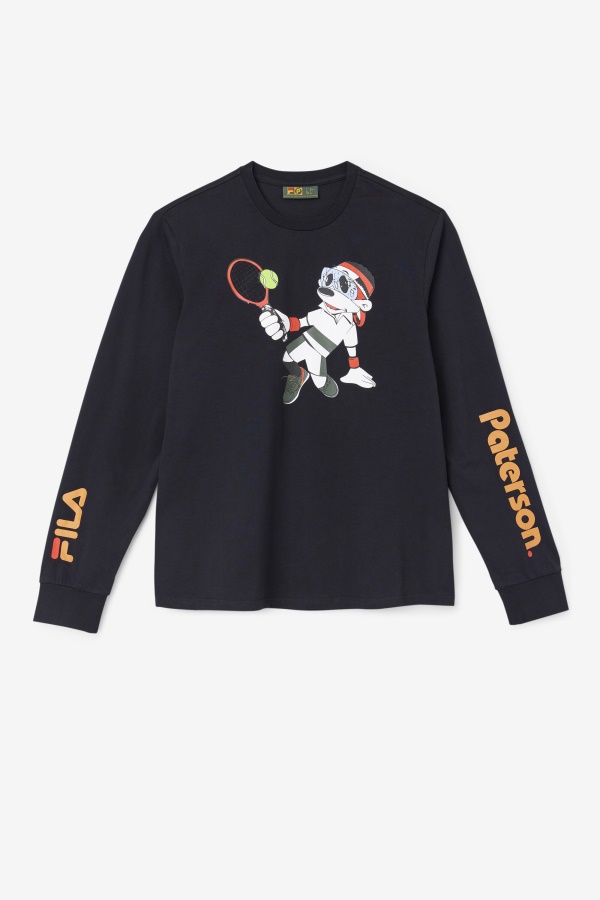 טי שחור Fila Fila X Paterson עם שרוולים ארוכים