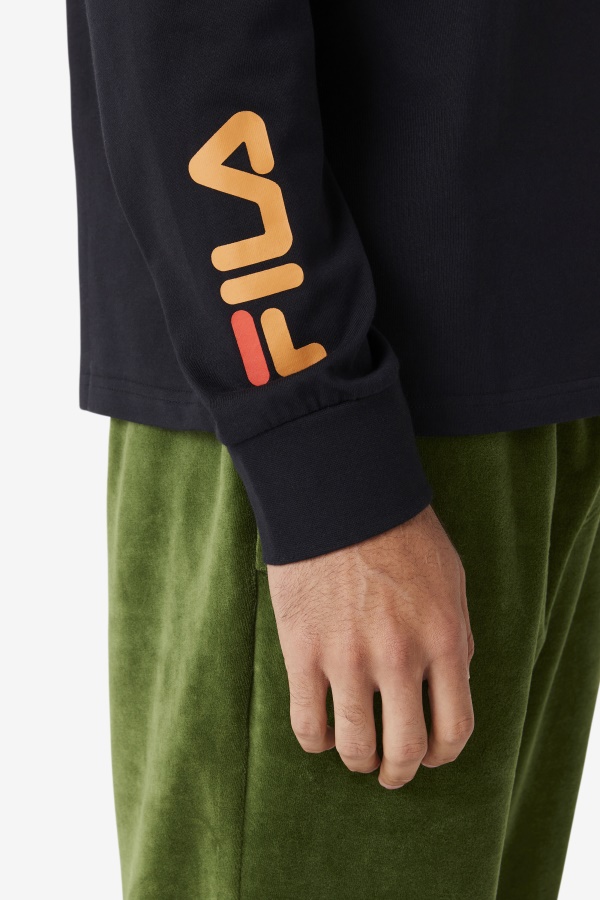 טי שחור Fila Fila X Paterson עם שרוולים ארוכים