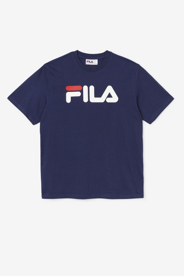 Fila Eagle Tee לגברים Peacoat/לבן/אדום סיני