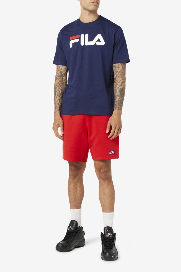 Fila Eagle Tee לגברים Peacoat/לבן/אדום סיני