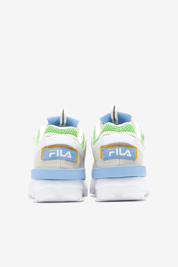 לבן/דמדומים כחול/יסמין ירוק Fila Disruptor נשים 2 Exp