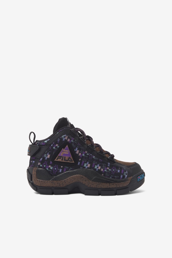 Fila Little Kids' Grant Hill 2 חיצוני שחור/אצטרובל/סגול