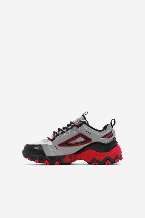 Fila Little Kids Oakmont Tr מטאלי כסף/שחור/אדום