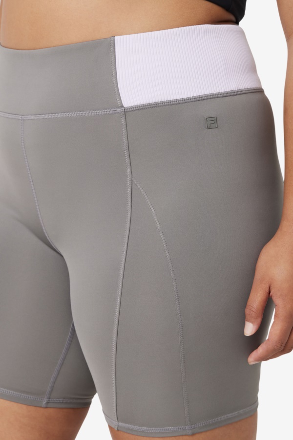 Fila Forza 8\" Texture Bike Short Gargoyle/Lavender Blue