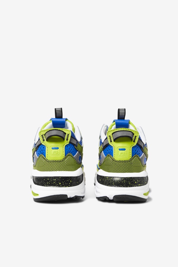 Fila Big Kids\' Ray Tracer Apex אגרוף לבן/שחור/ליים