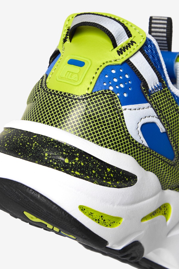 Fila Big Kids\' Ray Tracer Apex אגרוף לבן/שחור/ליים