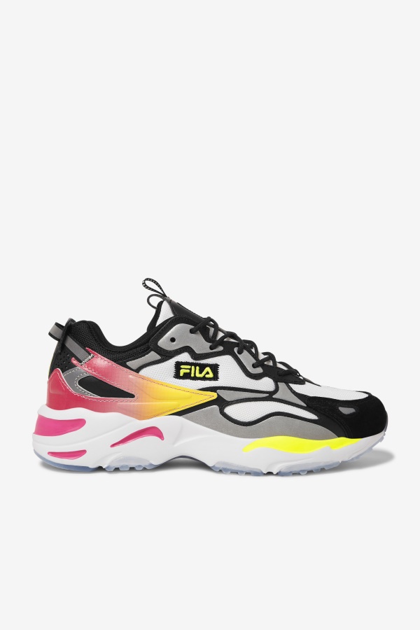 Fila Men's Ray Tracer Apex לבן/שחור/צהוב