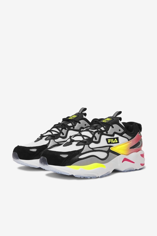 Fila Men\'s Ray Tracer Apex לבן/שחור/צהוב