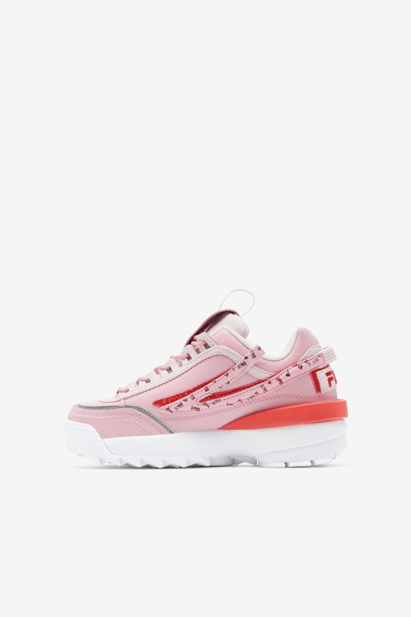 סומק ורוד/קורל/לבן Fila Little Children\'s Disruptor 2 Exp