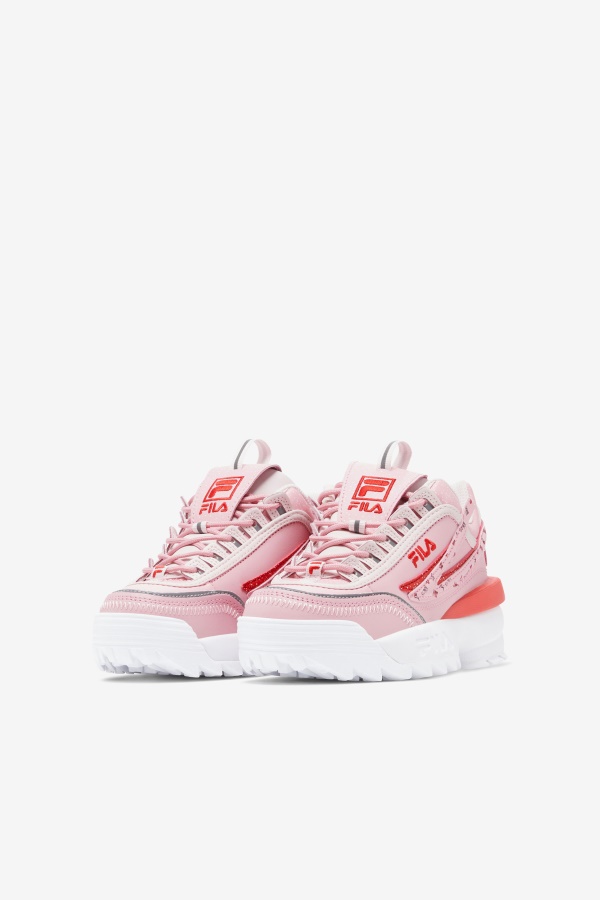 סומק ורוד/קורל/לבן Fila Little Children\'s Disruptor 2 Exp