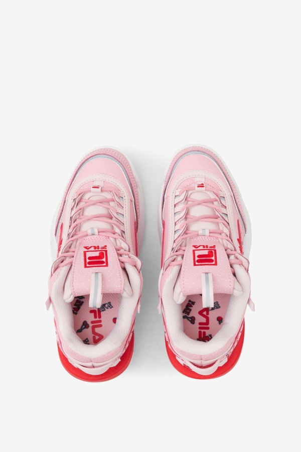 סומק ורוד/קורל/לבן Fila Little Children\'s Disruptor 2 Exp