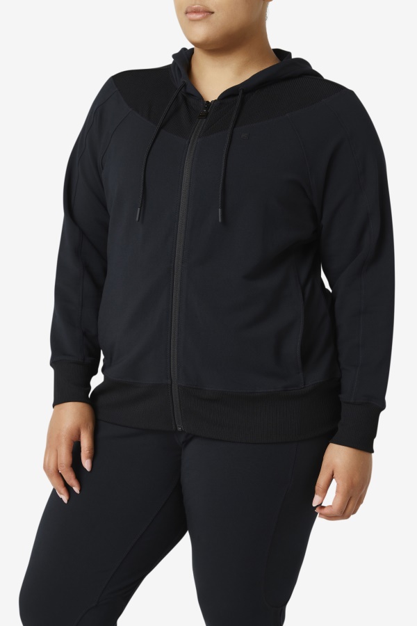 קפוצ\'ון Fi-lux Slim עם רוכסן מלא פילה שחור