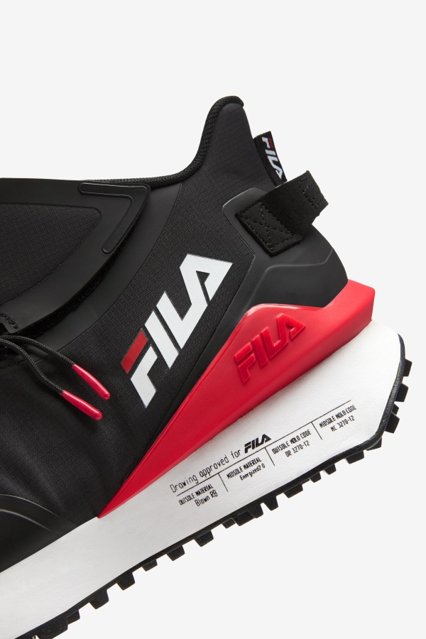 רץ חלל נשים שחור/אדום/לבן Fila