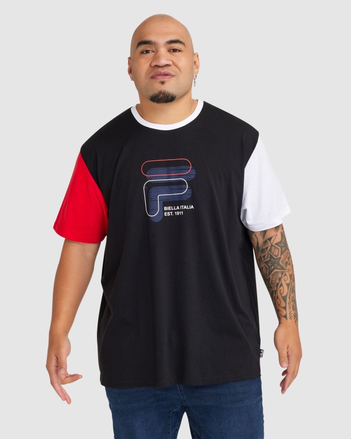 Tee Men Plus Linux Fila שחור