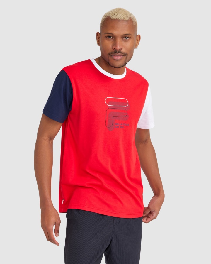 טי לנוקס לגברים של Fila Red