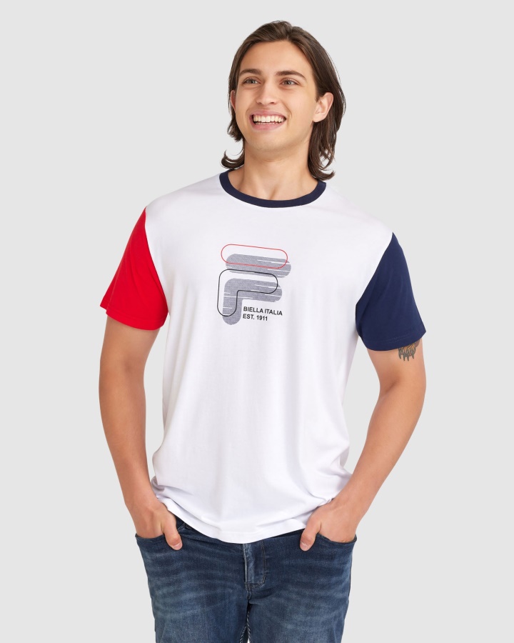 טי לנוקס לגברים Fila White