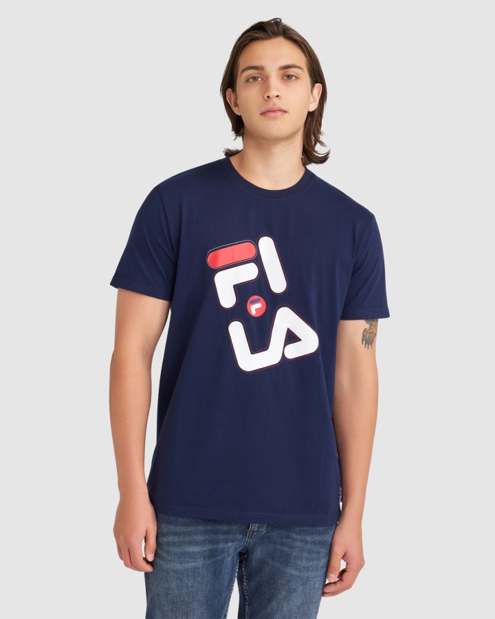 טי קיילי גברים New Navy Fila