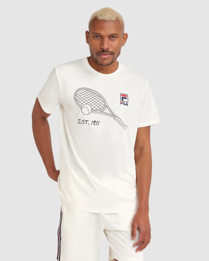 טי וויאט לגברים של Fila לבן