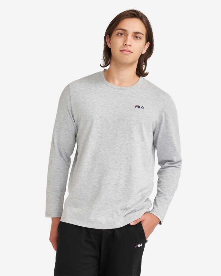 חולצה בסיסית לגברים, Fila Silver Marle