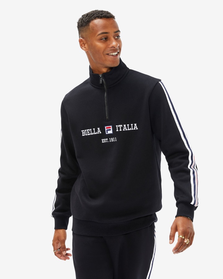 Aemero Qtr Zip Fila לגברים שחור