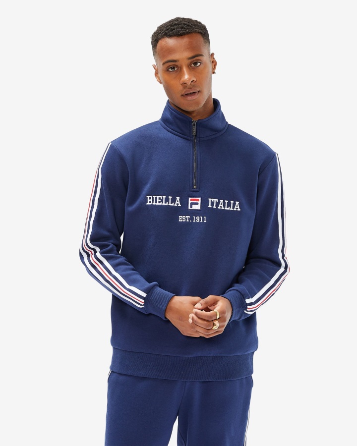 New Navy Fila Aemero Qtr Zip בחינם