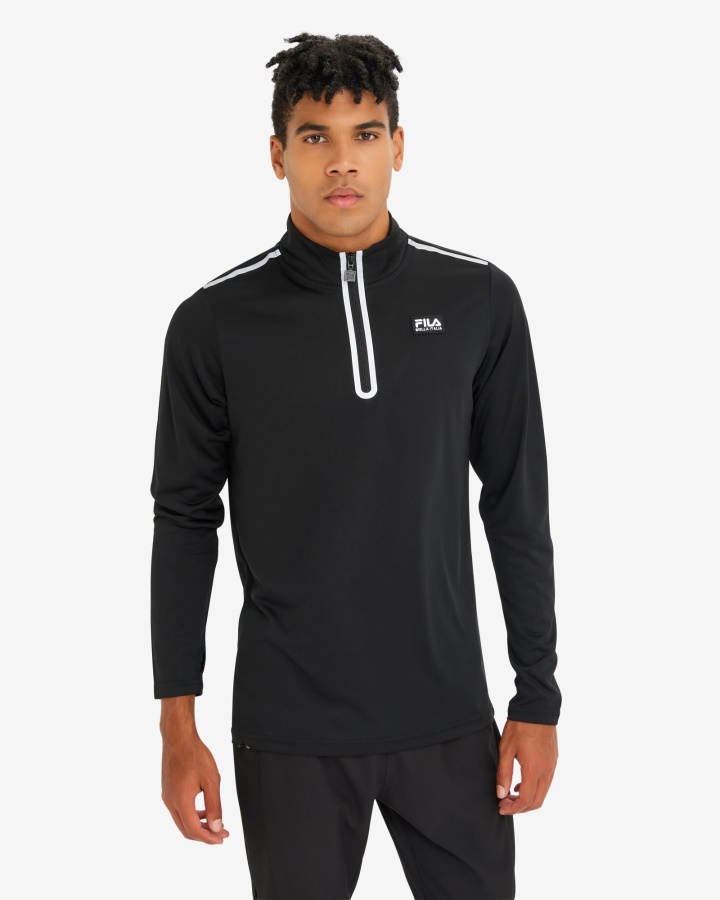Fila גברים Luca Qtr Zip שחור