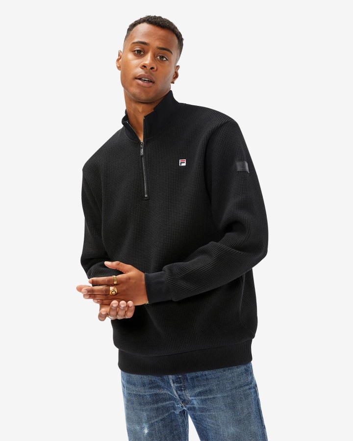 תג גברים שחור 2.0 Qtr Zip Fila
