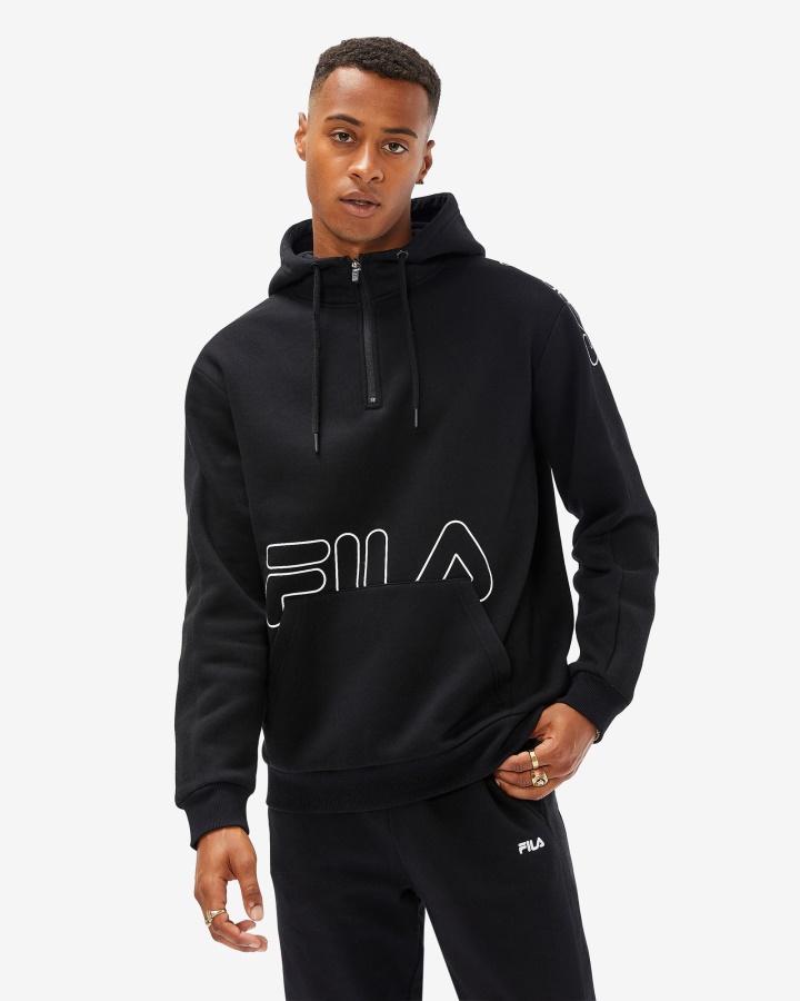 ג'יי Qtr Zip Fila שחור לגברים