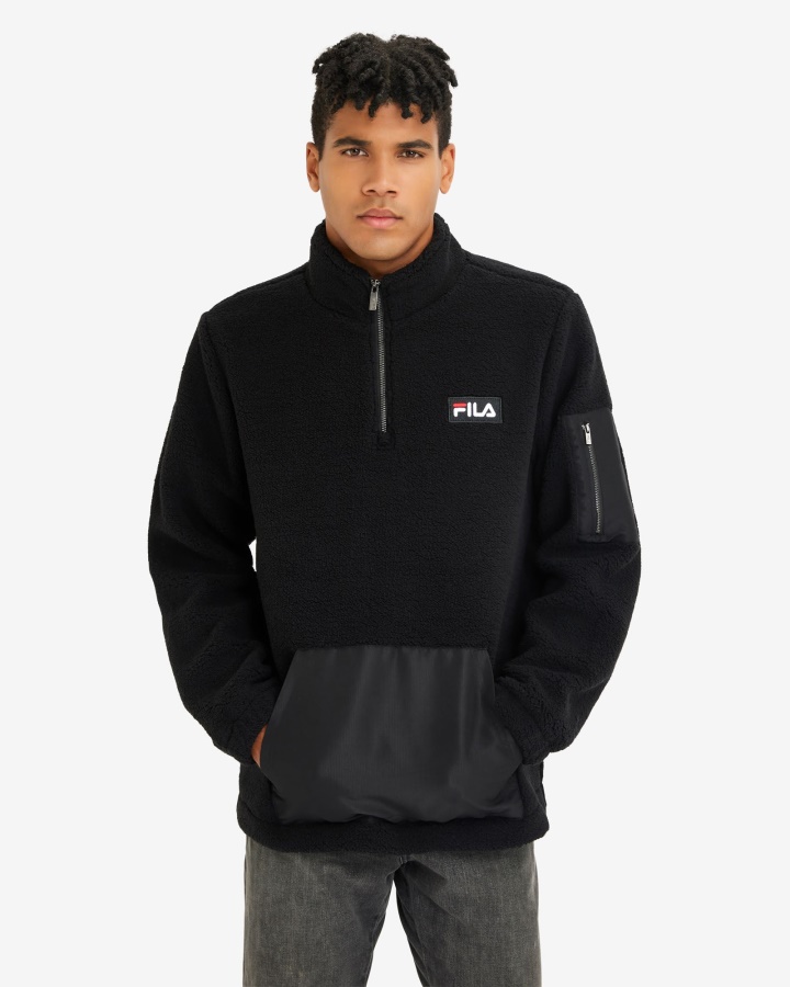 Fila Black גברים דודי קול Qtr Zip