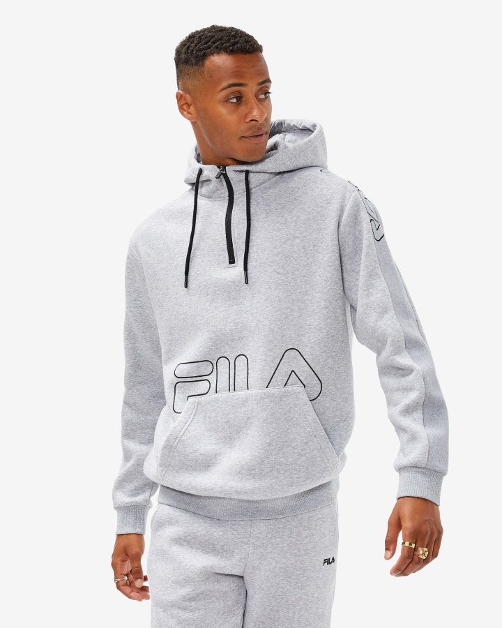 Fila Grey Marle גברים Jay Qtr Zip
