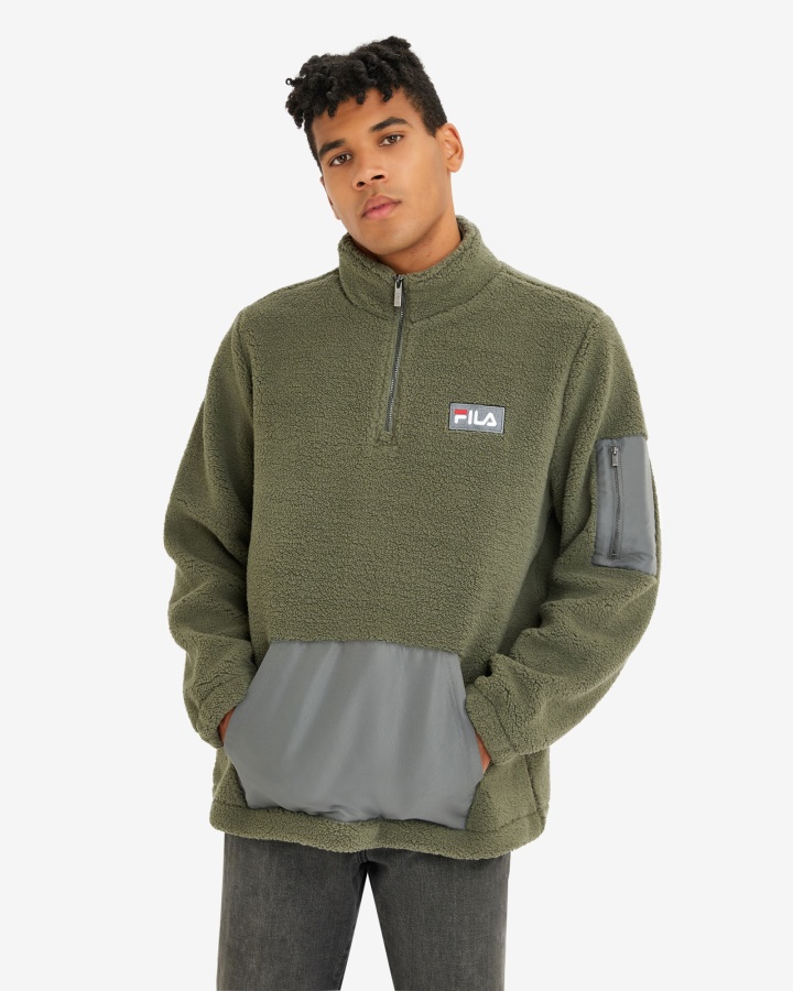 דובון קול גברים Qtr Zip חאקי פילה