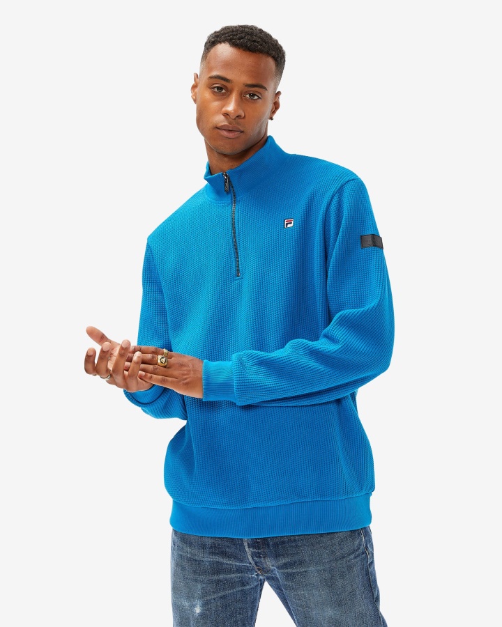תג גברים כחול Mykonos 2.0 Qtr Zip Fila