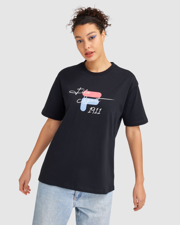 טי סינציה לנשים של Fila שחור