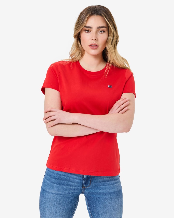 Volara Badge 2.0 טי אדום Fila