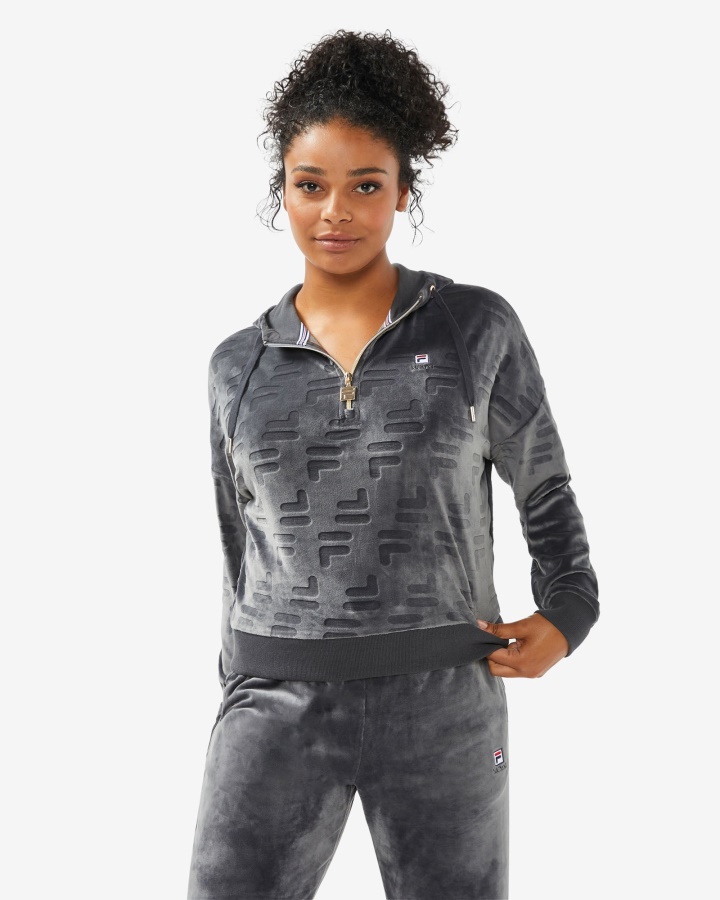 שחור צדפה פילה נשים Aspena Qtr Zip
