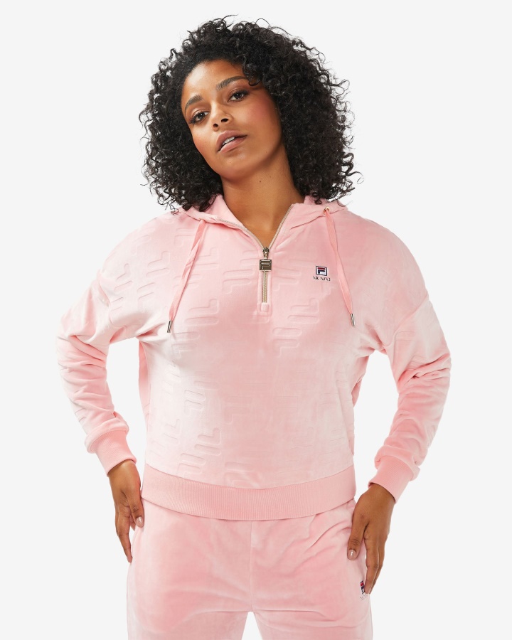 Fila נשים Aspena Qtr Zip ורד חיוור