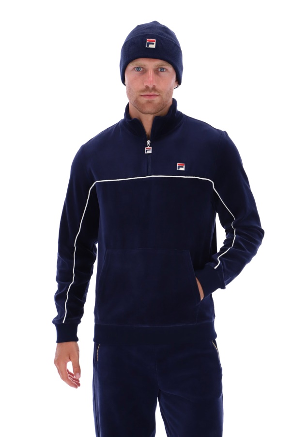 Fila Duke קטיפה 1/4 רוכסן עם צנרת
